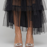 Clara | Crystal Buckle Heeled Mules