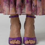 Viola | Purple Patent Heeled Sandals