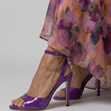 Viola | Purple Patent Heeled Sandals