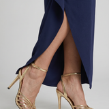 Matilda | Gold Strappy Stiletto Sandals