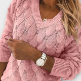 Agnes | Grey Cable-Knit V-Neck Jumper