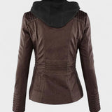 Roberta | Brown Hooded Jacket