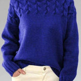 Alma | Brown Cable-Yoke Roll-Neck Jumper