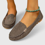 Alma | Turquoise Stitched Moccasins