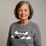 Amanda | Grey Sheep Motif Knit Jumper