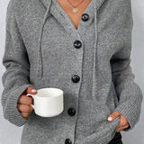 Amelia | Grey Chunky Cropped Cardigan
