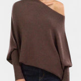 Andrea | Olive Off-Shoulder Jumper