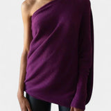Andrea | Olive Off-Shoulder Jumper