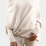 Andrea | Olive Off-Shoulder Jumper