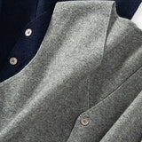 Angus | Navy Button Waistcoat