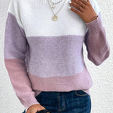Anna | Lilac Colour-Block Jumper