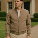 Ashley | Taupe Bomber Jacket
