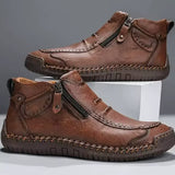 Ashton | Brown Zip-Up Casual Shoes