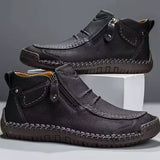 Ashton | Brown Zip-Up Casual Shoes