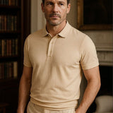 Aidan | Cream Classic Polo Shirt