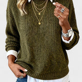 Barbara | Olive Layered-Look Jumper