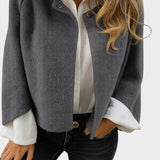Beatrice | Taupe Crew-Neck Cardigan