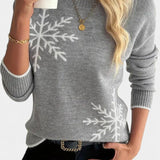 Brianna | Grey Snowflake Jumper
