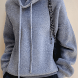 Carla | Olive Hooded Knit Jumper