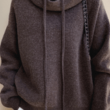 Carla | Olive Hooded Knit Jumper