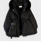 Cecily | Ivory Faux-Fur Trim Winter Jacket