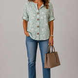 Tessa | Ditsy Floral Button Blouse
