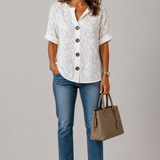 Tessa | Ditsy Floral Button Blouse