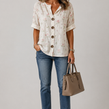 Tessa | Ditsy Floral Button Blouse