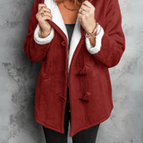 Ella | Red Shearling-Look Coat