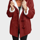 Ella | Red Shearling-Look Coat