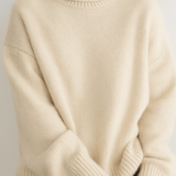 Emma | Ivory Oversized Roll-Neck Jumper