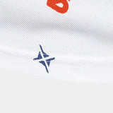 Edgar | White Printed Polo Shirt