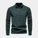 Frederick | Green Quarter-Zip Jumper