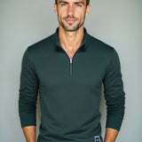 Frederick | Green Quarter-Zip Jumper