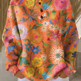 Wendy | Orange Floral Print Jumper