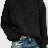 Harper | Black Chunky Knit Jumper