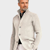Hector | Navy Ribbed Button Cardigan