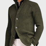 Hector | Navy Ribbed Button Cardigan
