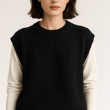 Jean | Brown Sleeveless Knitted Tank Top