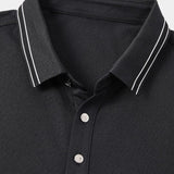 Joel | Black Contrast-Trim Polo