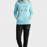 Josephine | Heart Motif Hoodie & Jogger Set