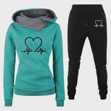 Josephine | Heart Motif Hoodie & Jogger Set