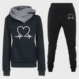 Josephine | Heart Motif Hoodie & Jogger Set