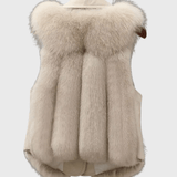Catrin | Cream Faux-Fur Gilet