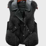 Catrin | Cream Faux-Fur Gilet