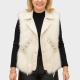 Catrin | Cream Faux-Fur Gilet