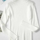 Kirsteen | Ivory Ribbed Roll-Neck Jumper
