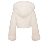 Kara | White Faux-Fur Jacket