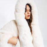 Kara | White Faux-Fur Jacket