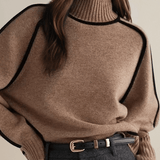 Lara | Cream Contrast-Trim Jumper